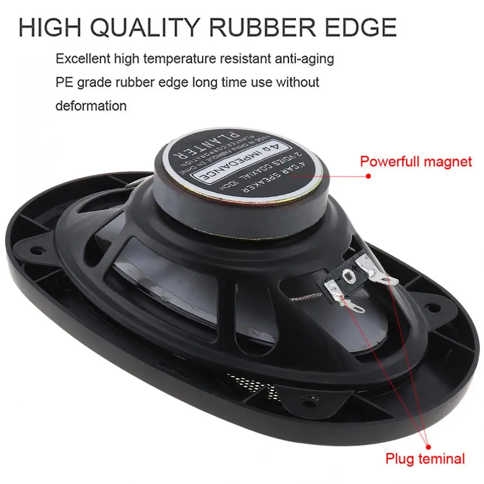 TS-A4673R 2pcs 4*6 Inch Car HiFi Coaxial Speaker Vehicle Door Auto Audio Music Stereo Full Range Frequency Speakers for Cars