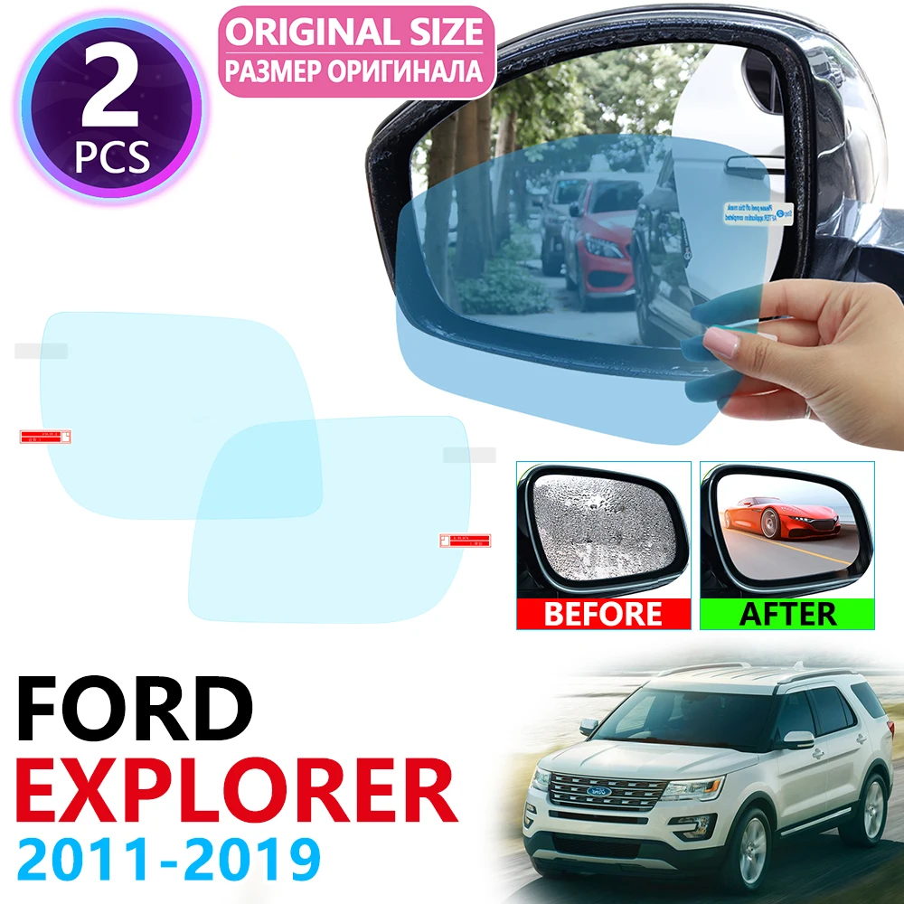 

for Ford Explorer U502 MK5 2011~2019 Full Cover Rearview Mirror Anti-fog Films Rainproof Anti Fog Film Accessories 2014 2016
