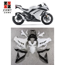 ZXMT мотоциклетная панель обтекатель кузова полный комплект подходит для Ninja300 2013- NInja 300 2013 EX300 13 окрашенный белый EX-300