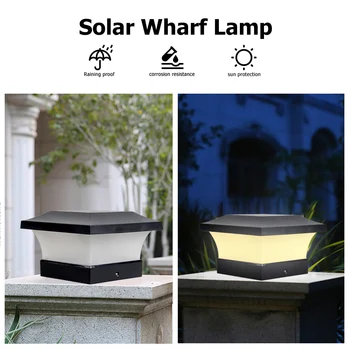 

6LED Solar Fence Lamp Square Courtyard Lights Waterproof Outdoor Column Lights Automatically Recharging Fence Landscape