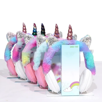 

Cute Unicorn Headphones Wire Girls Kids Cartoon Stereo Headset Built-in Microphone Phone Gamer Earphone Gift Universal Earphone