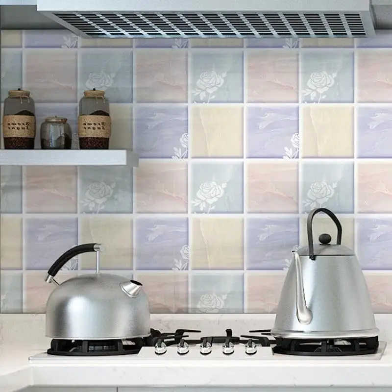 

Kitchen Mirror Decal Wall Border Sticker Paper 3d Wallpaper Papel Decorativo Adhesivo Para Cocina Kids Adhesive Borders Rolls