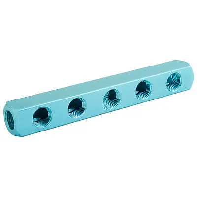 

1/2" NPT Thread 8 Ports 5 Way Quick Couplings Air Hose Manifold Block Splitter