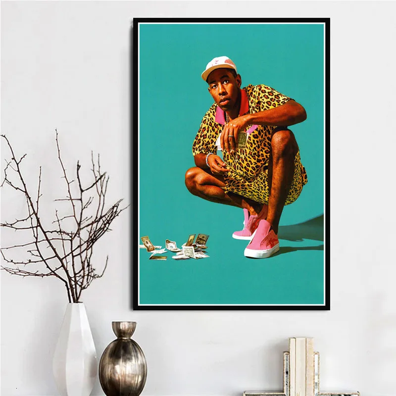 Холст Плакаты с живописью и принтом в стиле «хип-хоп» реперская музыка Tyler The Creator Wall Art абстрактные картины декорации Декор для дома образы - Цвет: Multi