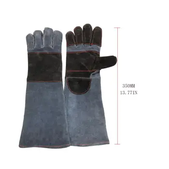 

13in Welding Gloves Leather Forged Long Sleeves 500℃/932℉ Heat Fire Resistant N1HF