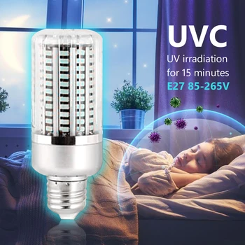 

UV 40W Germicidal Lamp Disinfection Bulb UVC LED Corn Sterilization Light Bulb Ultraviolet Sterilizer Household Cleaning Light