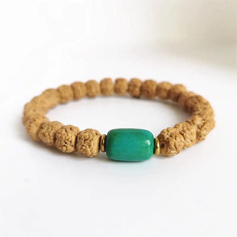 Реальные бусины Rudraksha Стрейчевые браслеты из натуральных непальских бусин|seed bead