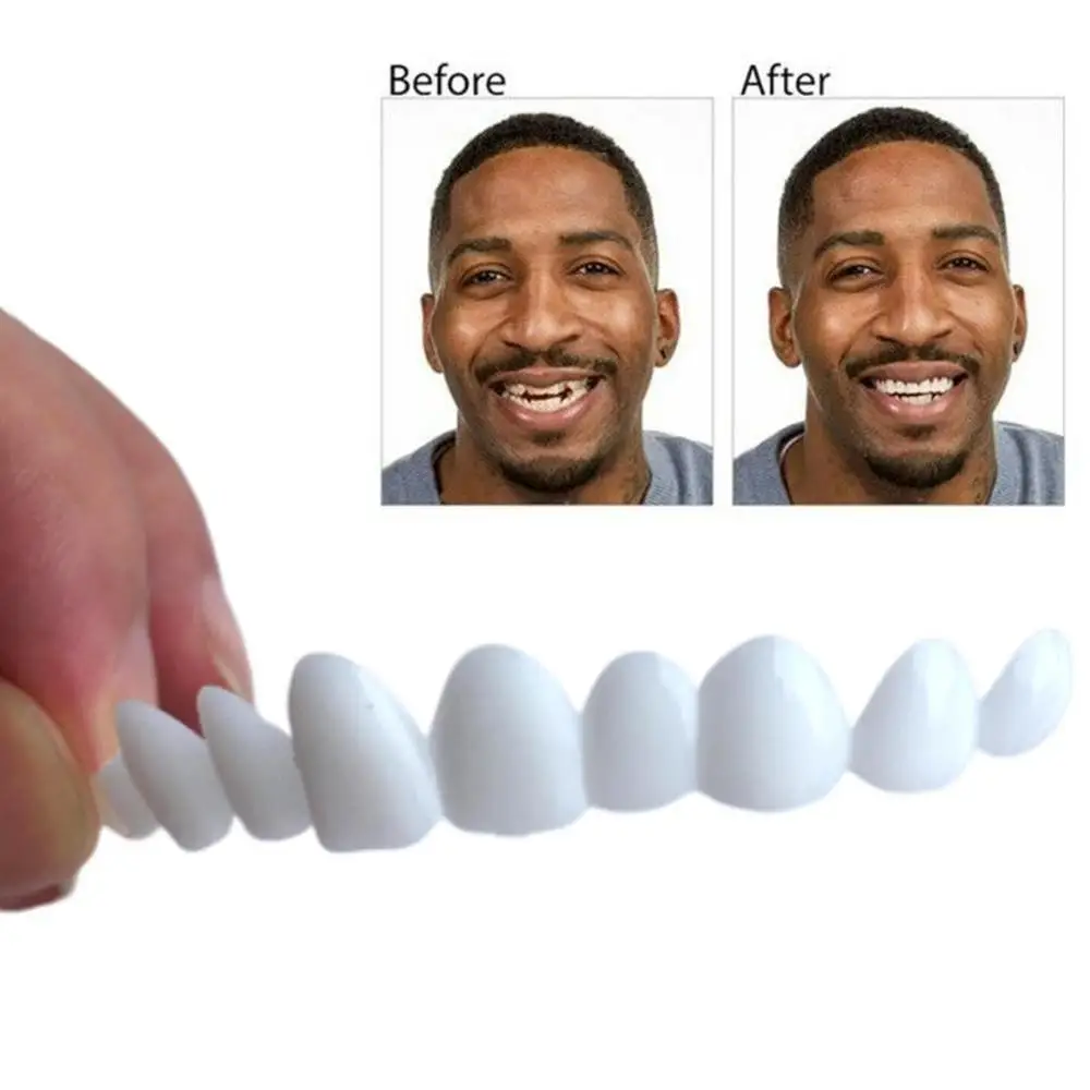 

Instant Smile Teeth Replacement Kit Easy temporary tooth fix Multi Shade Sets with 3 pcs Simulated dental braces 1 teether