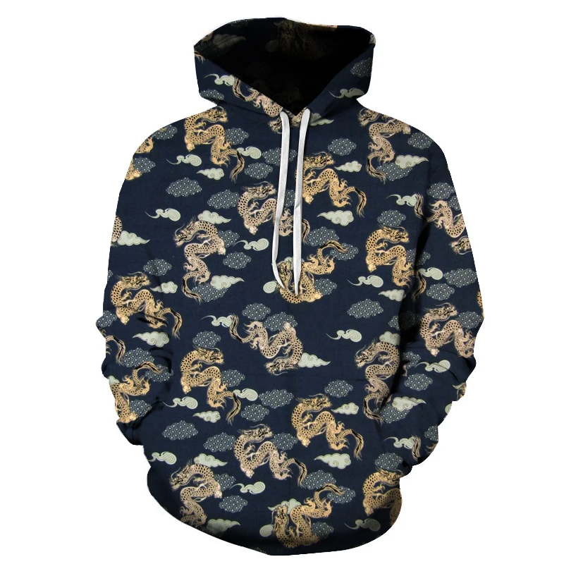 hot sale explosions Chinese dragon 3D digital printing hoodies fashion youth hoodies men women tide brand sweatshirts S-6XL