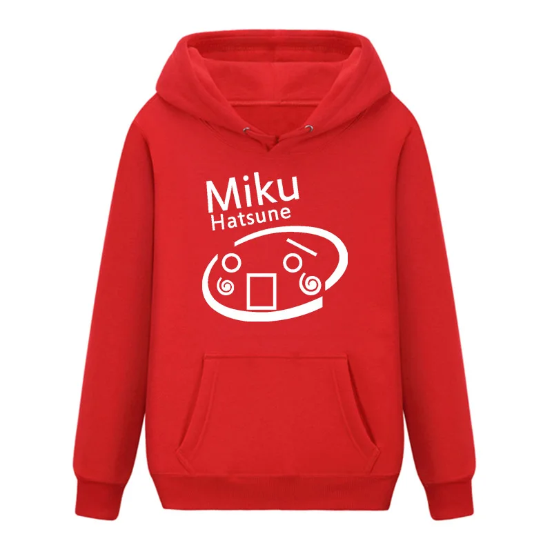 Высокие Q Hatsune Miku с длинными рукавами фосфоресцирующие худи повседневные толстовки унисекс молодежное пальто пуловер с капюшоном топы - Цвет: 18