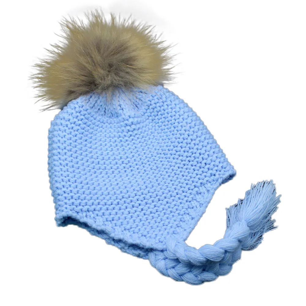 Вязаные наушники для малышей; теплая зимняя шапочка для мальчиков и девочек