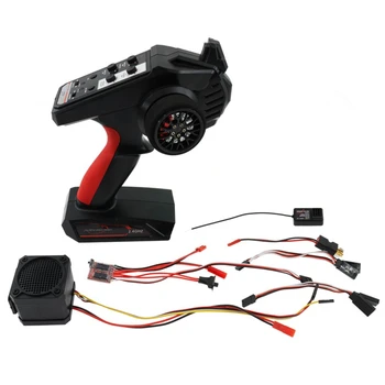 

RC Car Upgrade Kit AX6S 4CH 2.4GHz Radio Remote Control Single Soundtrack Simulator Kit 10 Styles Sound,Without Battery