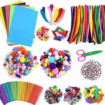 

1100 Pcs Craft Supply Kit, Craft Box for Kids Art and Craft Supplies Crafts Of Arts and Crafts in Parent Child Classroom