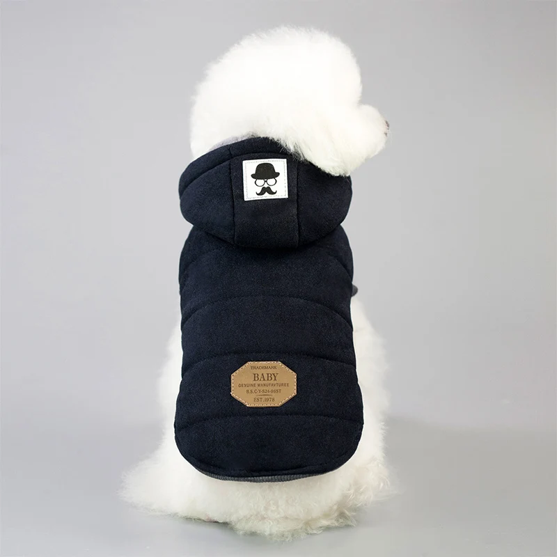 Хлопковая зимняя теплая одежда для собак для маленьких собак, пальто с капюшоном для собак, куртки для чихуахуа, мопса, одежда для щенков, кошек, товары для домашних животных