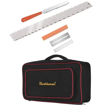 

Guitar Neck Measuring Ruler Guitar Grinding File Tool with Portable Electric Guitar Effects Pedal Storage Bag