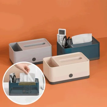 

Simple Multifunctional Tissue Box Desktop Sundries Storage 2 Dual Use Case 22x13.3x9.6cm H-best Organizer Desk Accessories