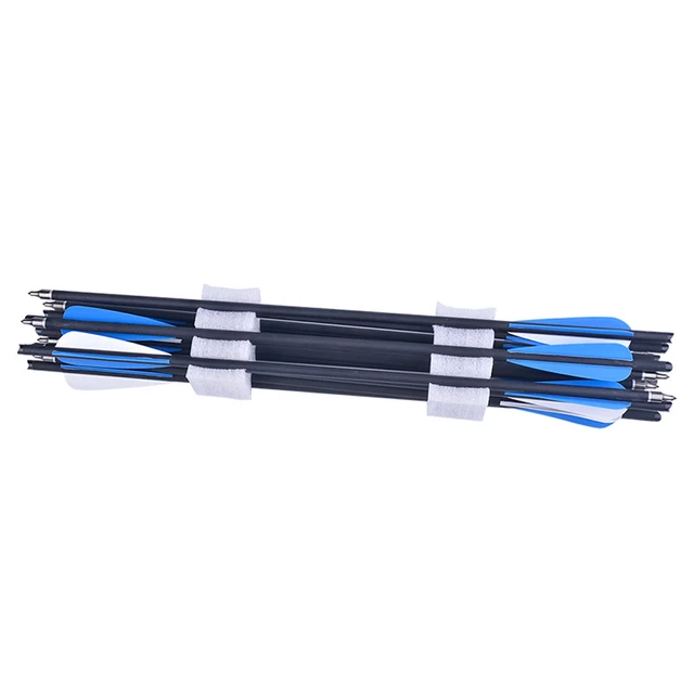 6/12/24Pcs Crossbow Bolt Arrows 17/20/22 Inches Mix Carbon Crossbow Arrow OD 8.8mm With Blue Feather Archery Hunting 4