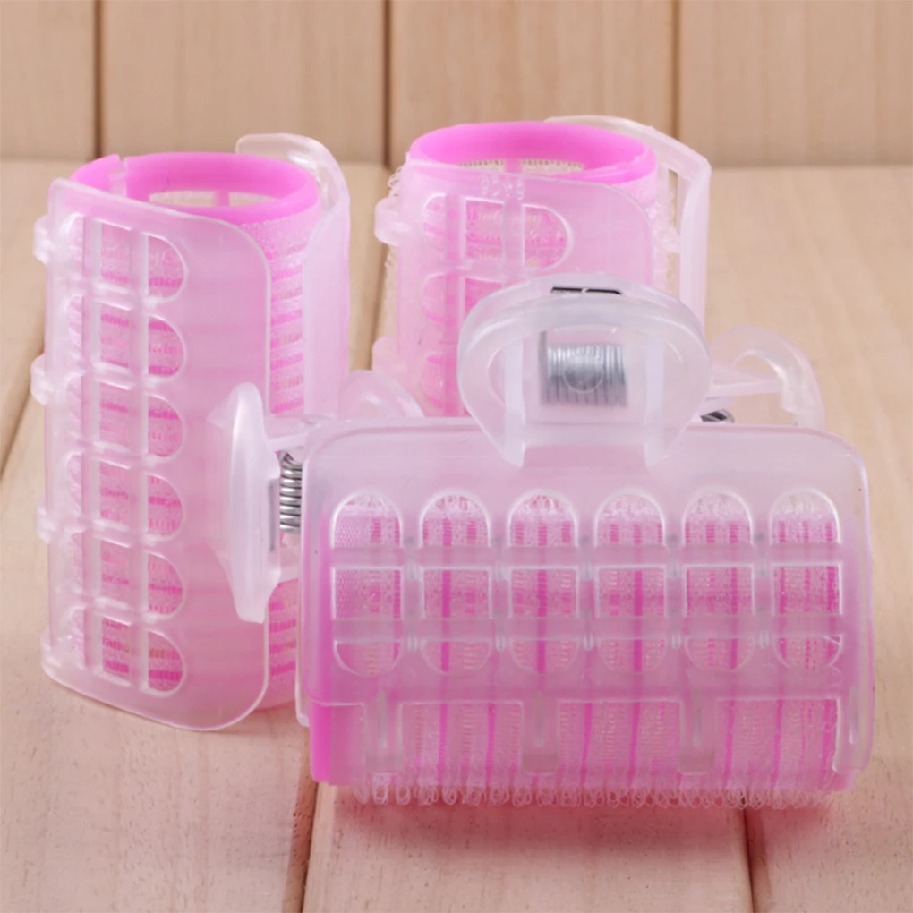3pcs Women Girls Pink Hair Curling Wave Rollers Self Grip Salon Pp Plastic  Hairdressing Curlers Large Size - Hair Rollers - AliExpress