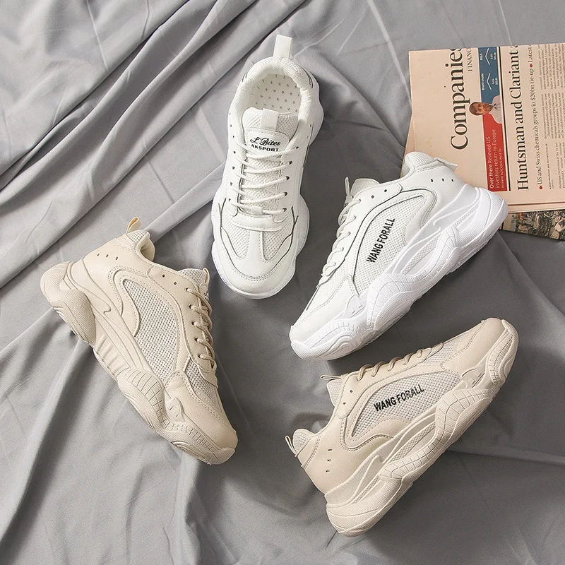 

Dad Shoes Women's 2019 New Style WOMEN'S Shoes Microfiber Hot Selling Thick Bottomed Korean-style Athletic Shoes Single Shoes