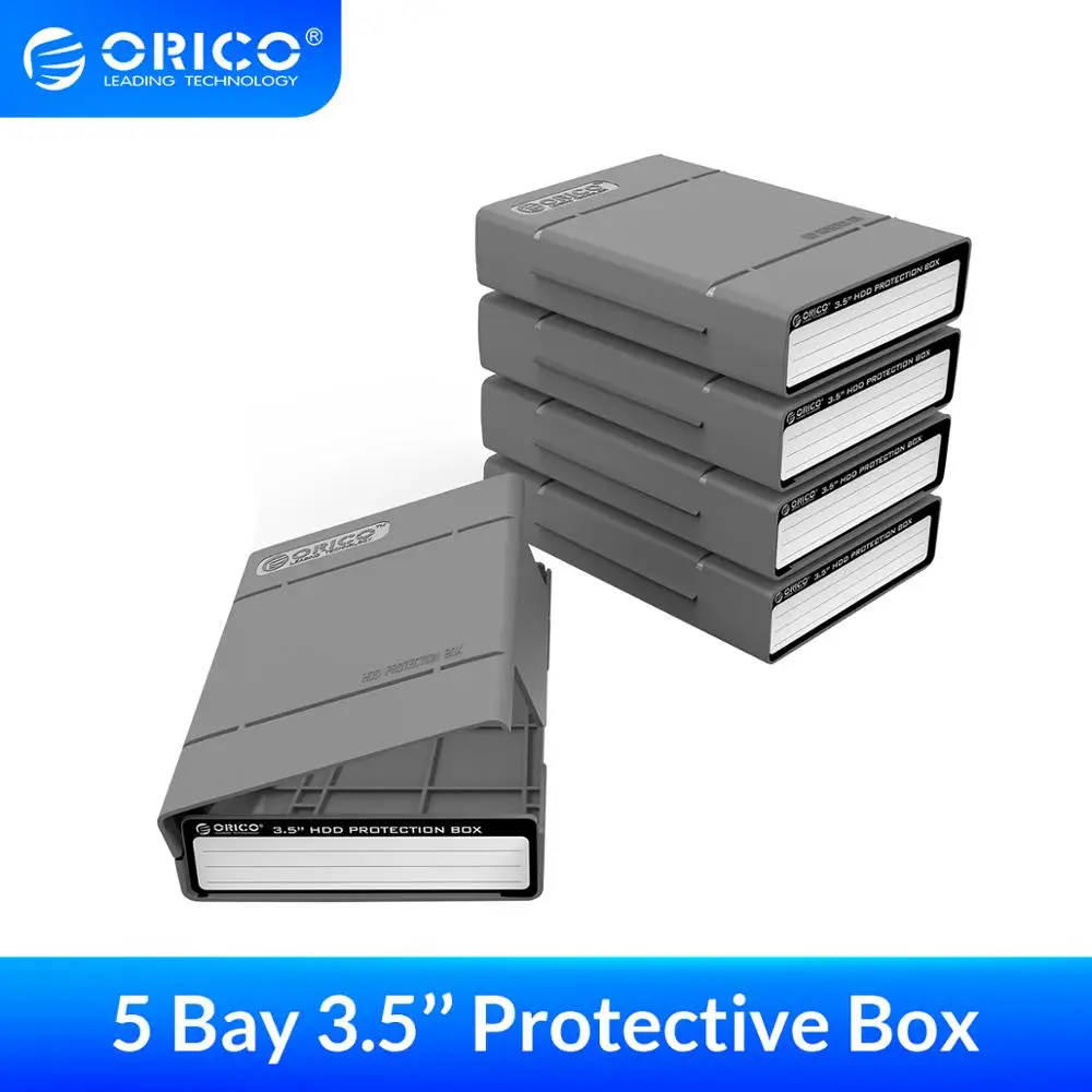Защитный чехол ORICO 5 Bay 3 дюйма для HDD/SDD водоотталкивающий пыленепроницаемый|Сумки