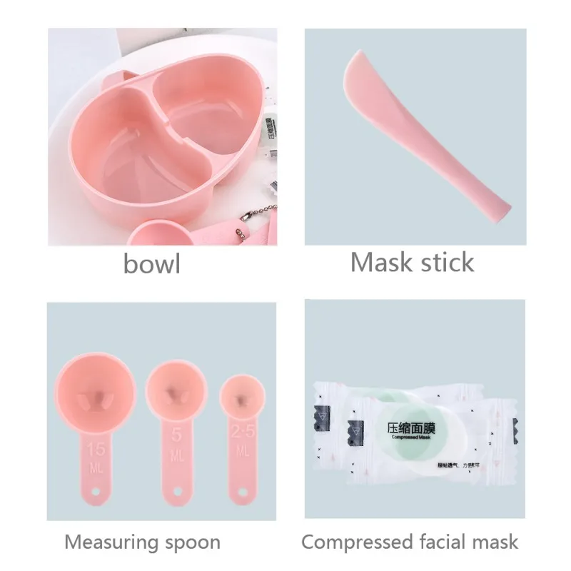 4 Piece Set DIY Facial Mask Bowl Tool Set Women's Makeup Tool Kits maquiagem Mixing Bowl Brush Spoon Stick