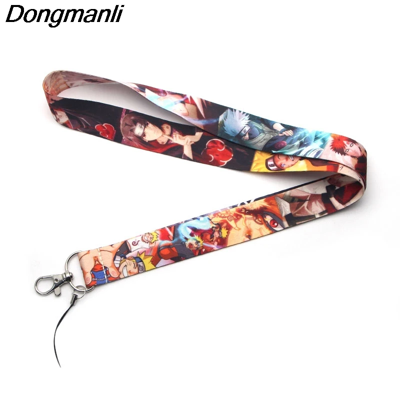 PC110 Naruto lanyards id badge holder ID Card Pass Gym Mobile Phone USB Badge Holder Hang Rope Lanyard key strap