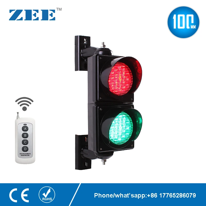 

wireless control 4 inches 100mm LED Traffic Light Lamp Red Green Traffic Signal Light Parking Lot Signal Entrance and Exit