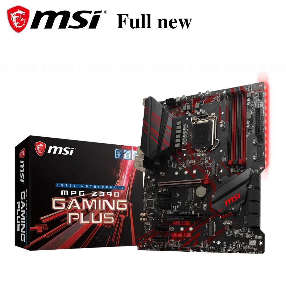 Оригинальная материнская плата MSI MPG Z390 GAMING Plus ATX GA1151 DDR4 64 Гб PCI-E 3 0 Intel оригинальная