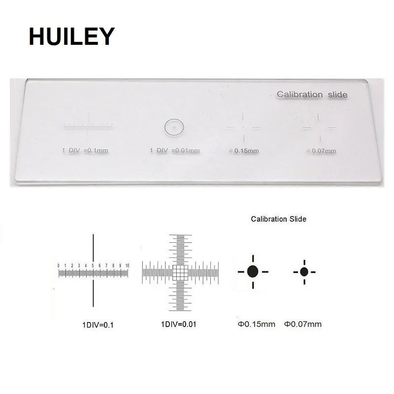 Microscope Calibration Stage Micrometer Glass slide Reticle Measuring Ruler for Stereo Biological Microscope Cross Dot Scale