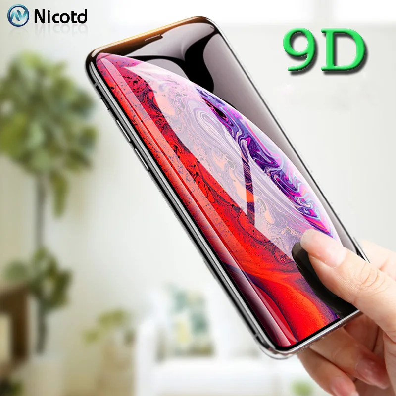 9D для iPhone 8 7 Plus XS MAX XR 6 6Plus Закаленное стекло Защитная пленка экрана X 6s 8X11 12 Pro max