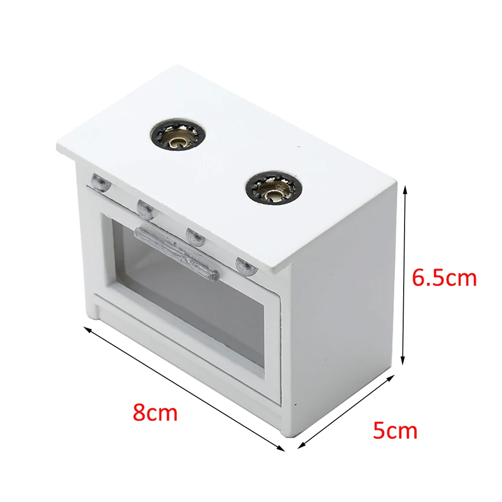 1/12 Dollhouse Miniature Accessories Mini Wooden Gas Stove Model Simulation Kitchen Furniture Toys for Doll House Decoration 3