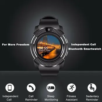 

smart watch Bluetooth touch screen Android waterproof sports men and women smart watch with camera SIM card slot dropshiping