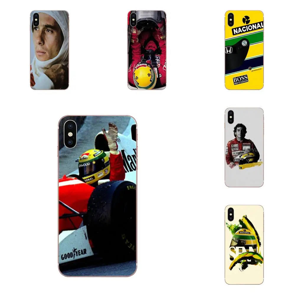 Мягкий ТПУ противоударный для Apple IPhone X XS Max XR 4 4S 5 5C 5S SE 6 6S 7 8 плюс Айртон Сенна |