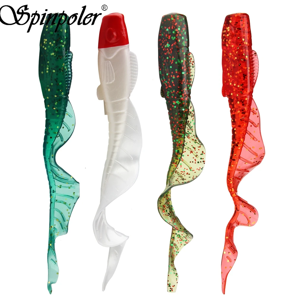 Spinpoler 16 см 13g реалистичный длинный хвост черви приманки Искусственные мягкая