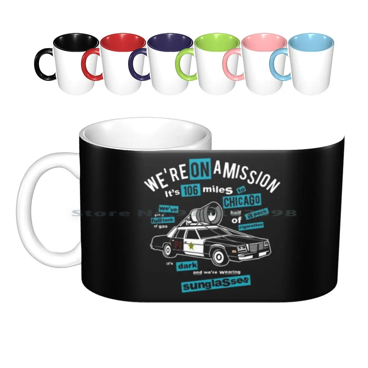 Blues Brothers In Una Missione, Bluesmobile, Belushi, Tazze In Ceramica Snl Tazze Da Caffè Tazza Da Tè Al Latte Blues Brothers Bluesmobile Snl