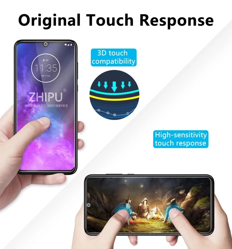 2 шт закаленное стекло для Motorola One Zoom стекло для защиты экрана 2.5D 9H закаленное стекло для Motorola One Zoom защитная пленка