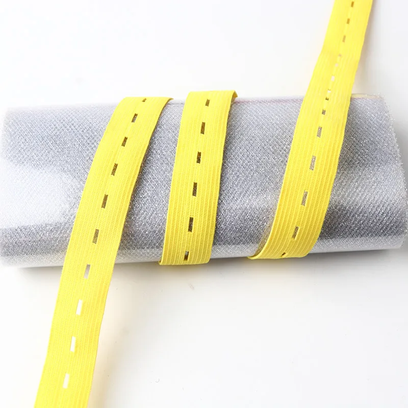 قناع مرن مسطح 18 مللي متر مع شريط مطاطي مثقب ، لون قابل للتعديل للحفاضات ، فستان الأمومة ، ملحقات الخياطة الحرفية 1 متر