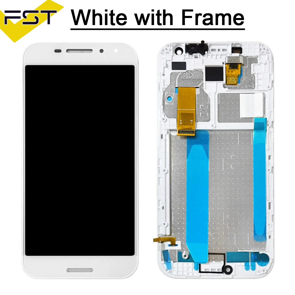 Черный/белый для Vodafone Smart N8 VFD610 Полный ЖК-дисплей+ кодирующий преобразователь сенсорного экрана в сборе с рамкой для Vodafone VFD-610 - Цвет: White with Frame