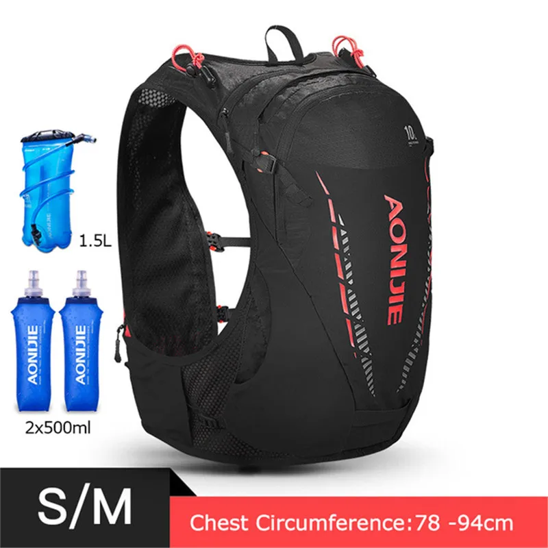 

Lightweight 10L Hydration Backpack Pack Rucksack Bag Water Bladder Hiking Running Marathon Race Cycling Backpack AONIJIE C948