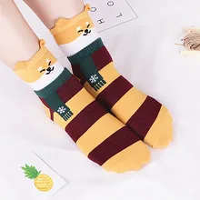 5 пар, высокое качество, милые носки с героями мультфильмов осенне-зимние носки с забавными животными Модные женские и женские милые хлопковые носки с собачкой