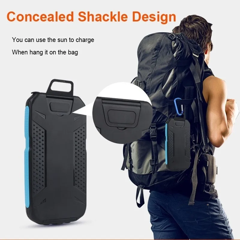 80000mAh Hot Solar Power Bank Waterproof External Battery Portable Outdoor Travel Mobile Phone Charger for Xiaomi Samsung iPhone