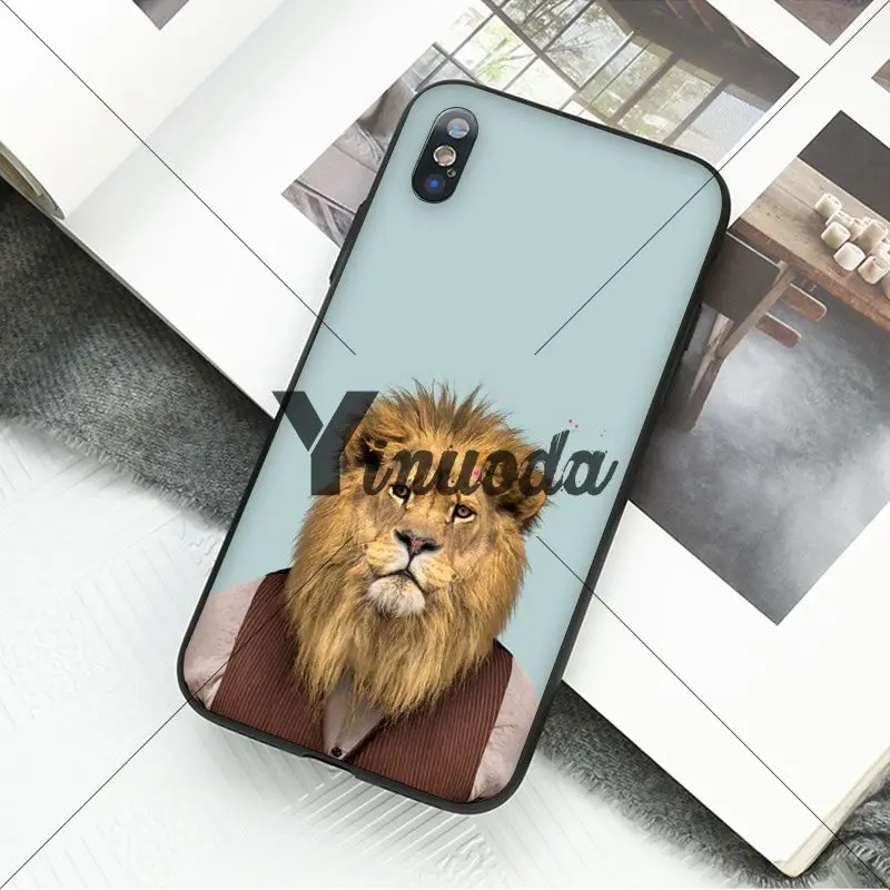 Animal portrait elephant owl tiger panther