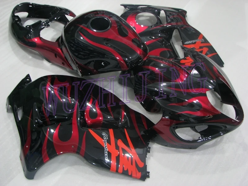 COMPRESSION mold Кузов HAYABUSA 2001 набор для всего тела GSXR 1300 03 04 черный красный каркас обтекателя HAYABUSA 1997-2007 - Цвет: COMPRESSION mold