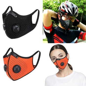 

Outdoor Cycling Sports Anti Dust Gas Activated Carbon Filter Half Face Mask MTB Mountain Bicycle Cycling Sport Mask Face Cover