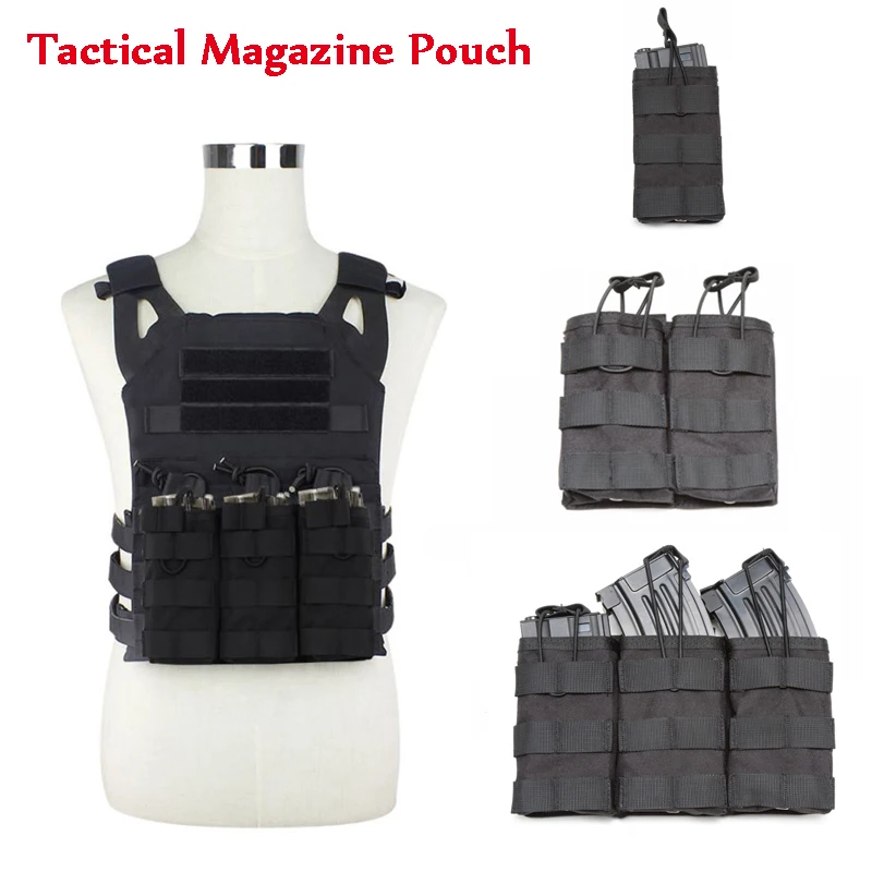 Охотничий Чехол-кобура, одинарная/двойная/Тройная Нейлоновая Сумка Molle, Тактический Подсумок, военный армейский склад, страйкбол, снаряжение