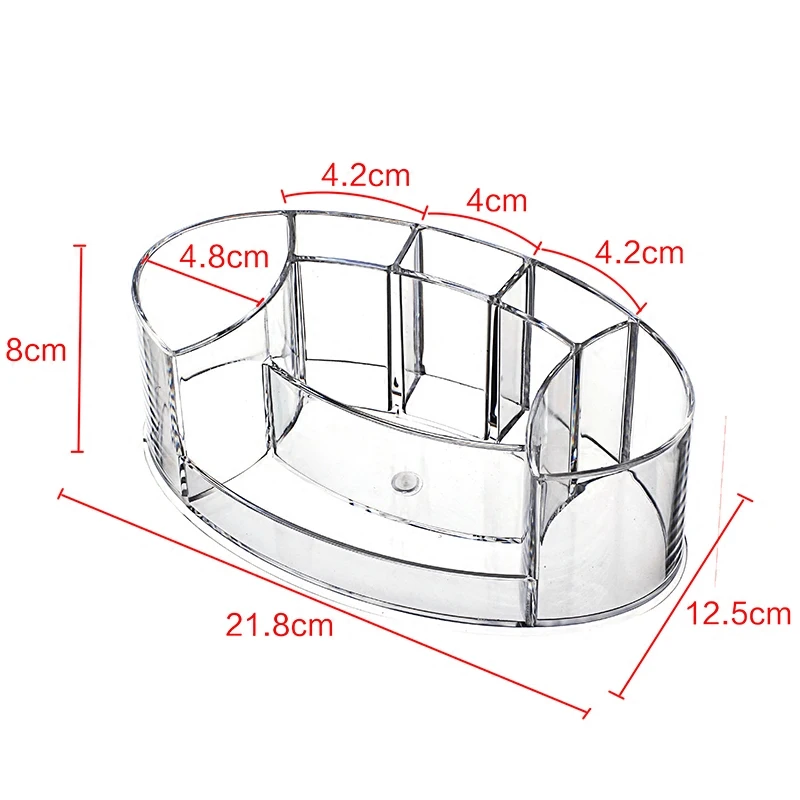 Акриловый Органайзер для косметики лоток косметический ящик для хранения чехол для Lisptick/Кисть/лак для ногтей прозрачный стеклянный контейнер держатель