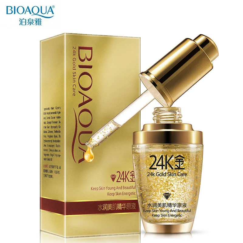 

BIOAQUA Skin Care Pure 24K Gold Essence Day Cream Anti Wrinkle Face Anti Aging Collagen Whitening Moisturizing Hyaluronic Acid