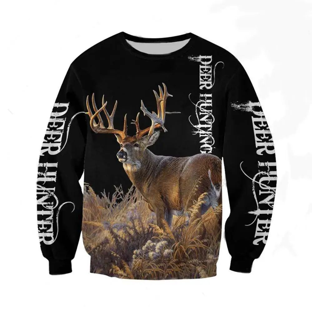 sweatshirt Camo AMO охотничьи Животные Олень искусство 3D толстовки с капюшоном для мужчин женщин Новая мода толстовка с капюшоном с длинным рукавом Повседневный пуловер-3 - Цвет: sweatshirt
