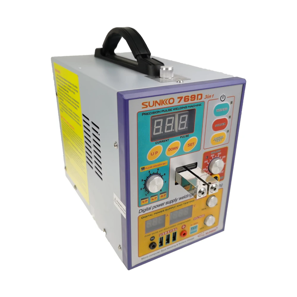 

battery spot welder SUNKKO769D 18650 lithium battery assembly soldering tin battery charging test all-in-one machine