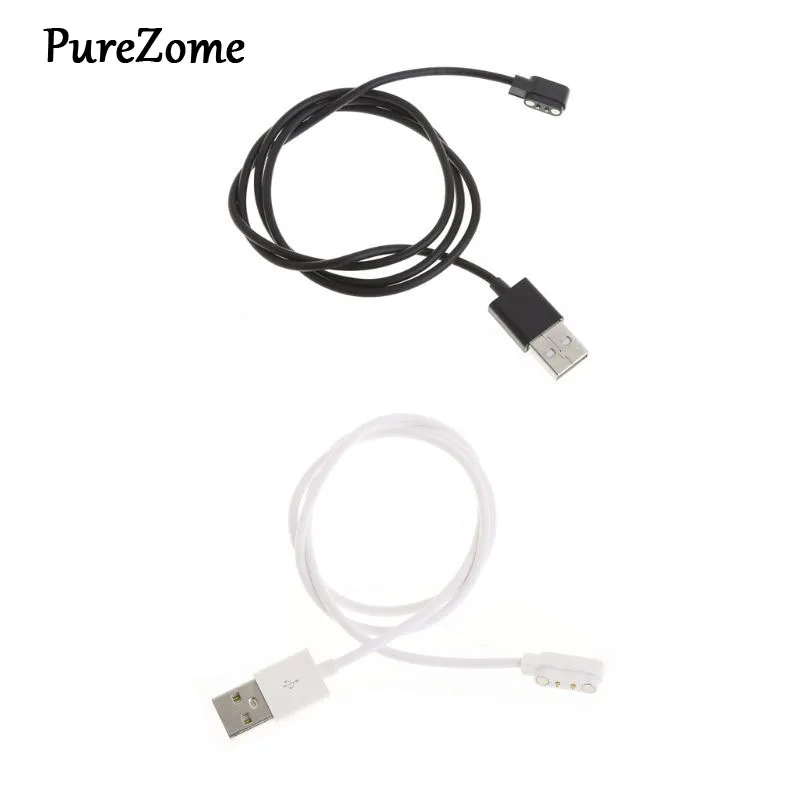 

Magnetic Charge Charging Cable For Smart Watch with Magnetics Plug For 2 Pins Distances 4mm Black Novel Power Charger Cables